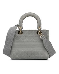 Pre-Loved by Azura Reborn - Pre-Loved dior Dior Caro Mini Bag Grey Embossed Canvas
