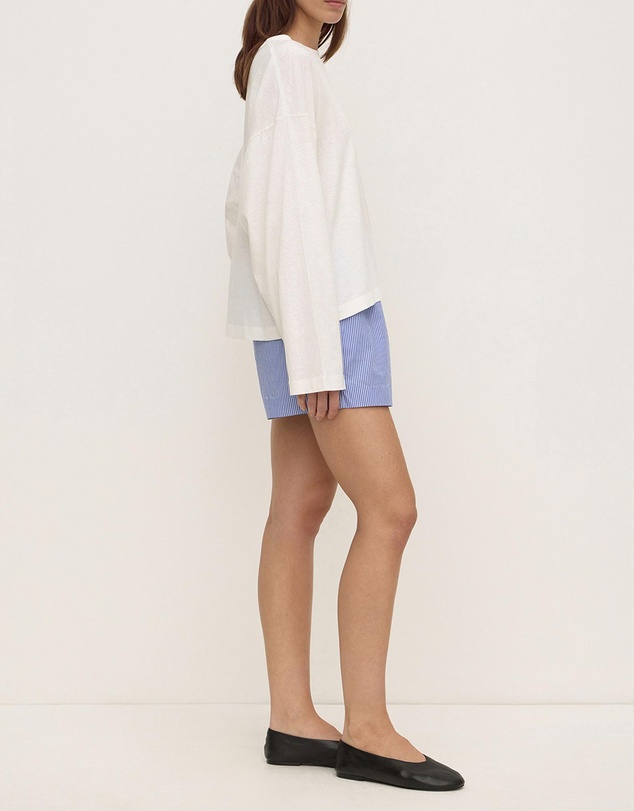 Assembly Label - Ava Stripe Cotton Poplin Shorts