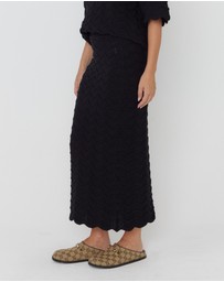 ALEXANDRA - Ratan Skirt Black