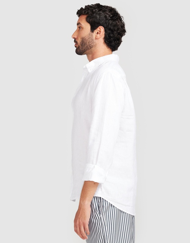 Vacay Swimwear - White Linen Shirt