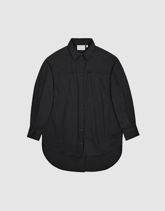 RAINS - Light Woven Long Sleeve W Shirt Black