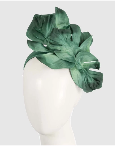 Max Alexander - Mostrera Leafs Green Headband Fascinator