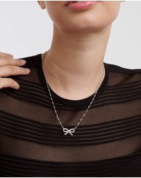 Ted Baker - RIBAH: Crystal Ribbon Bow Pendant Necklace