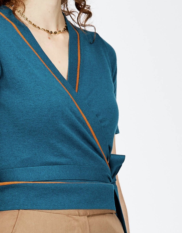 bul - Osprey Wrap Top Teal / Orange