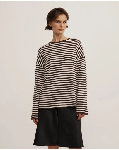 Witchery - Crew Long Sleeve Stripe T-shirt