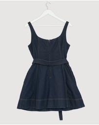 Revibe - Repaired Shona Joy Rita Belted Mini Dress - AU 12