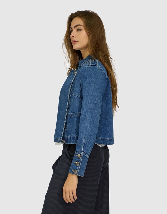 Belle & Bloom - Front Line Military Denim Jacket