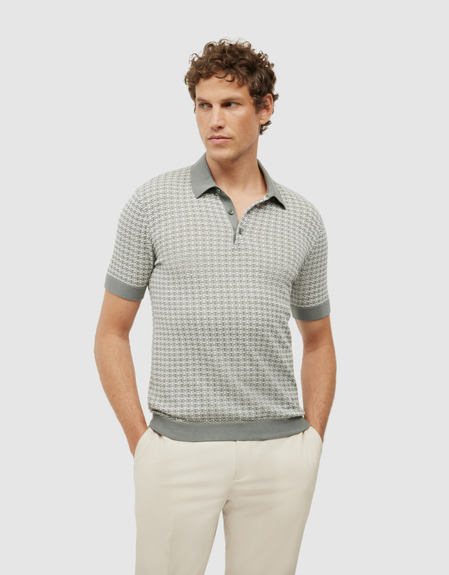 Politix - Orlando Two-tone Short Sleeve Polo Knit