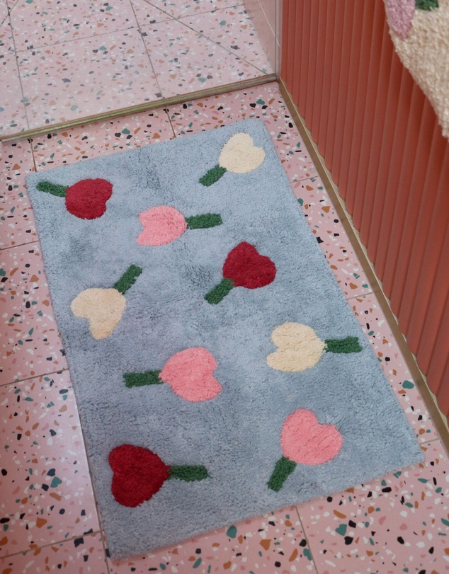Mosey Me - Forget Me Not Bath Mat - Sky