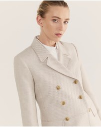 SABA - Prudence Wool Check Coat