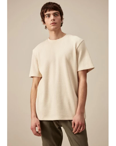 NEXT - Relaxed Fit Waffle Texture T-Shirt