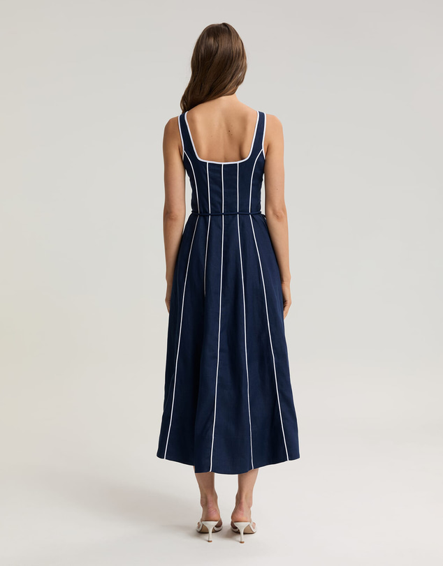 Sportscraft - Ivy Linen Piping Dress