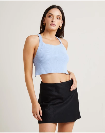 Subtitled - Andi Compact Knit Cross Back Top