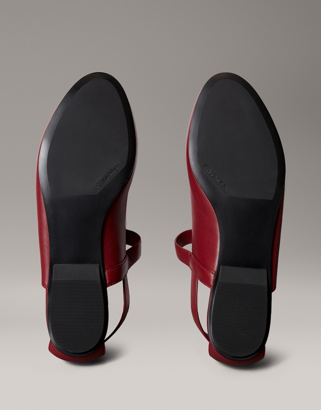 Calvin Klein - Leather Airfit Cushioned Ballerinas