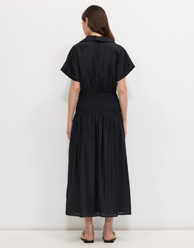 Calli - Malik Shirred Waist Shirt Dress