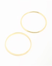 Lovisa - Gold Plated Smooth Bangles 2-Pack