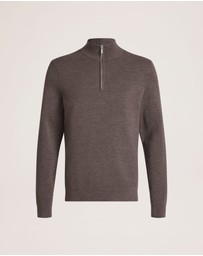 SABA - Franklin Quarter Zip Wool Knit Polo