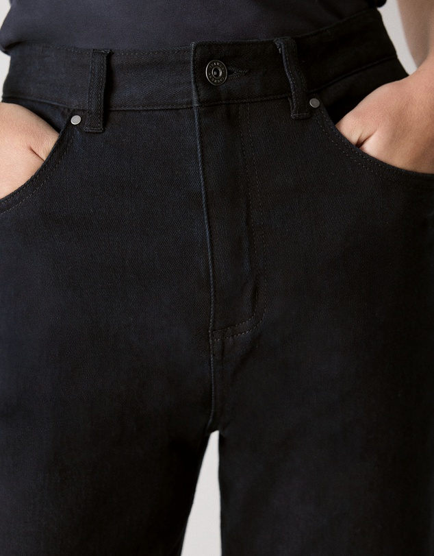 Trenery - High Rise Straight Leg Jean in Blue Black