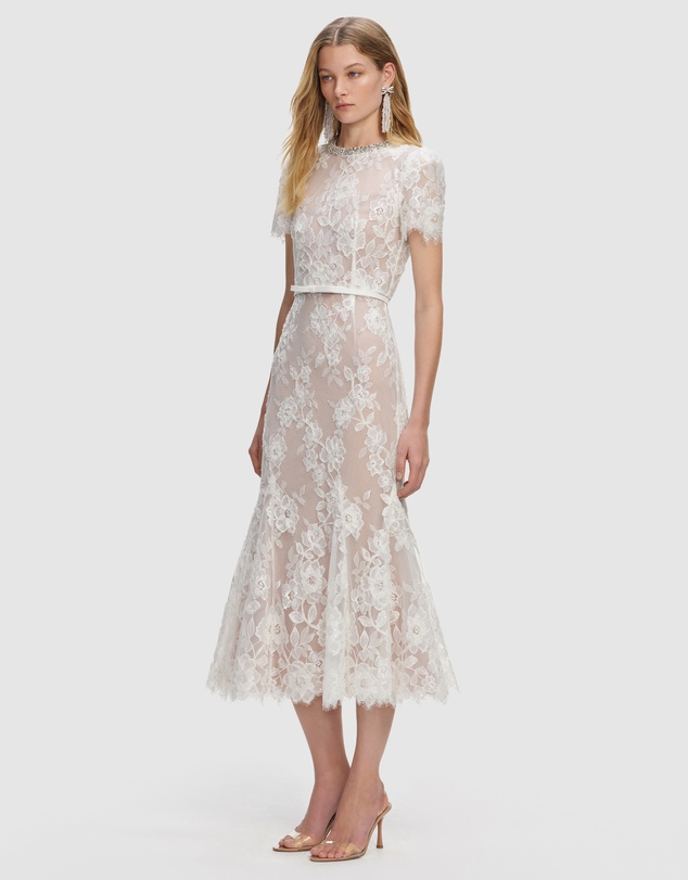 Self Portrait - Sequin Lace Midi Dress