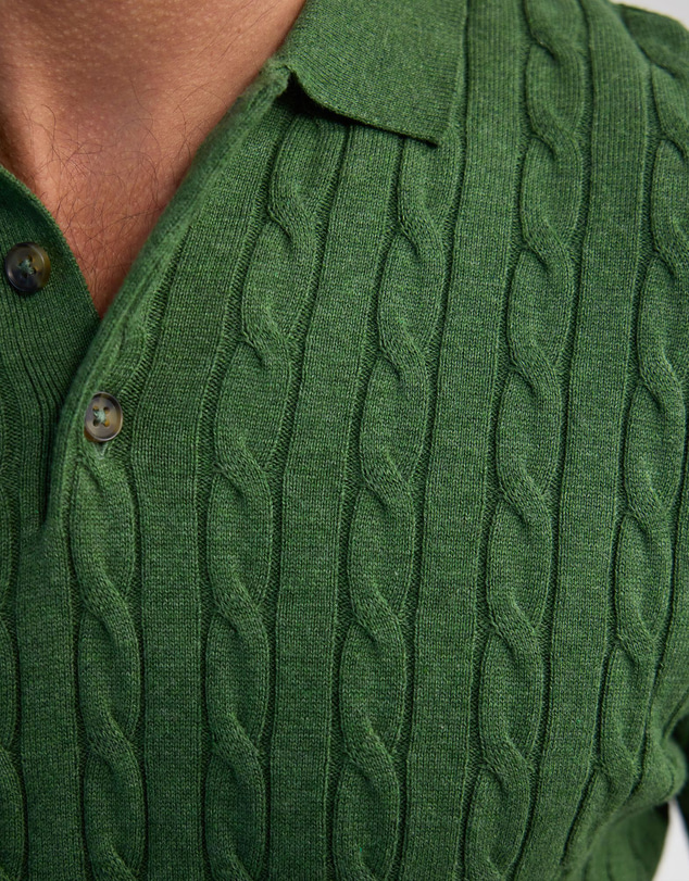 Oxford - Fernando Cable Knit Polo