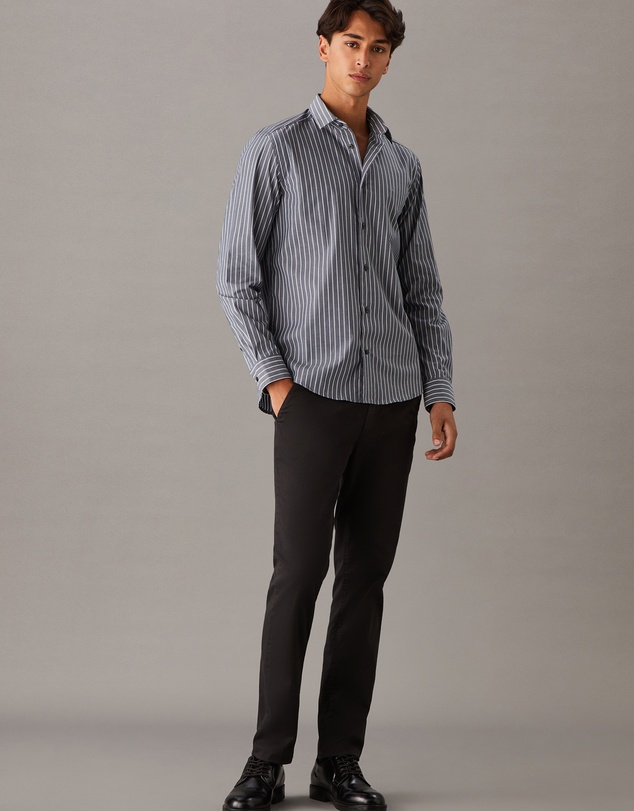 Calvin Klein - Poplin Stretch Striped Shirt