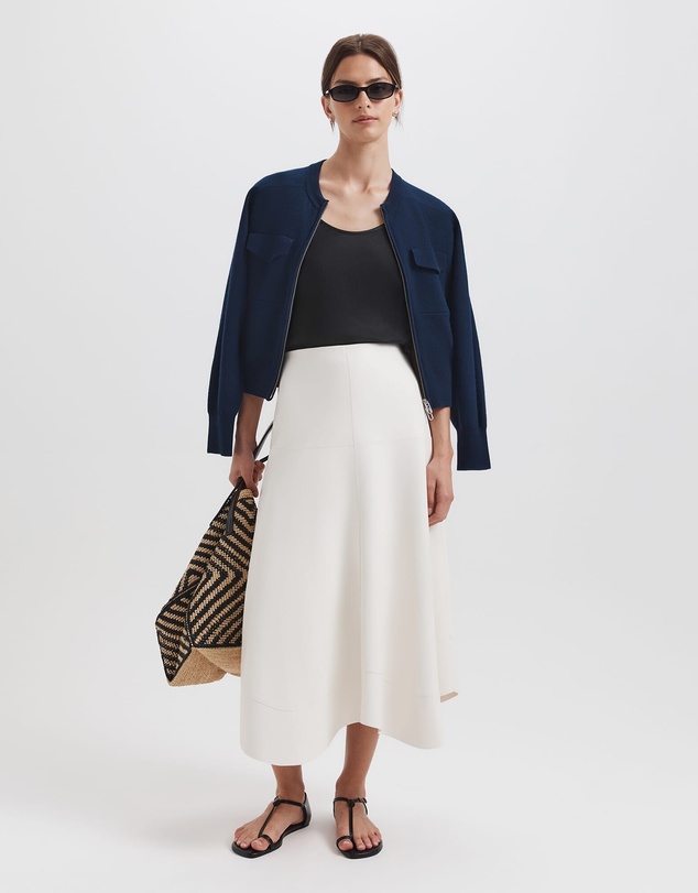 SABA - Viv Faux Leather Midi Skirt
