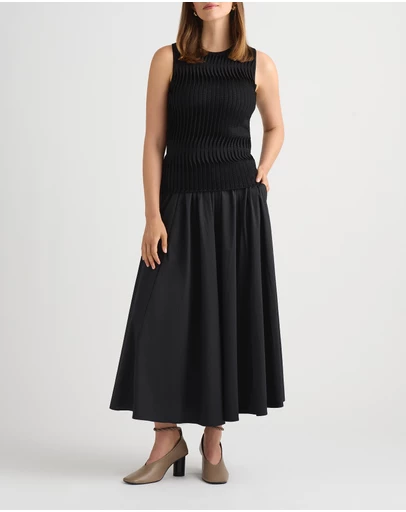 David Lawrence - Pip Pleat Front Knit Top