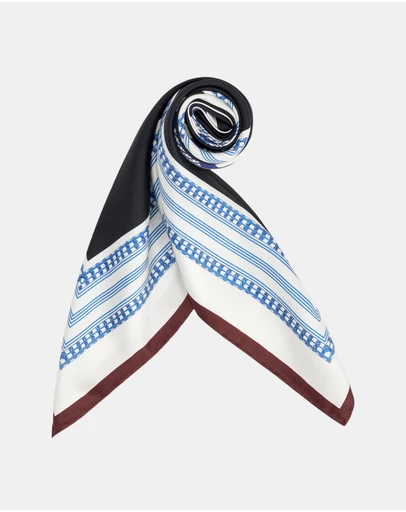 Oroton - Square Print Silk Scarf