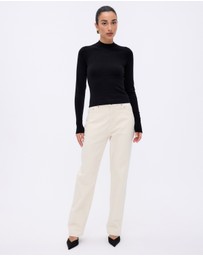 Minima Esenciales - Reese Cotton Cashmere Rib Knit Top