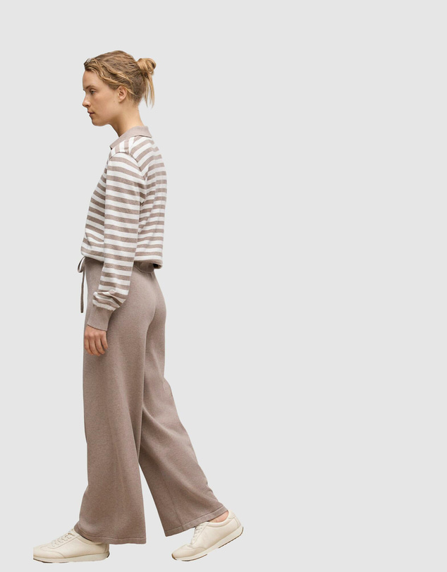 Trenery - Cotton Cashmere Stripe Knit Polo