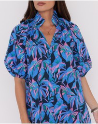 ALEXANDRA - Malta Dress Navy Floral Print