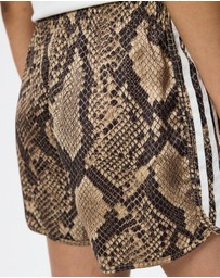 adidas Originals - Snake Print Satin Shorts - ICONIC EXCLUSIVE