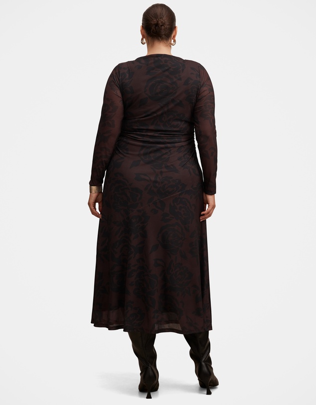 Forever New Curve - Minnie Curve Long Sleeves Midi Dress