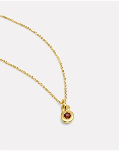 Najo - January Gold & Garnet Birthstone Necklace