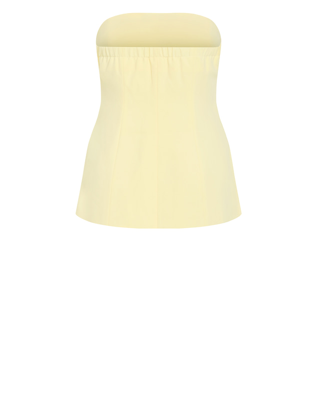 City Chic - Plus size Leah Strapless Bustier - lemon