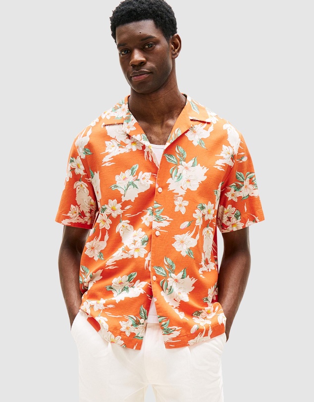 Tommy Hilfiger - Lightweight Regular Fit Floral Short Sleeve Shirt