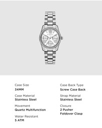 Michael Kors - Lexington Silver Chronograph Watch
