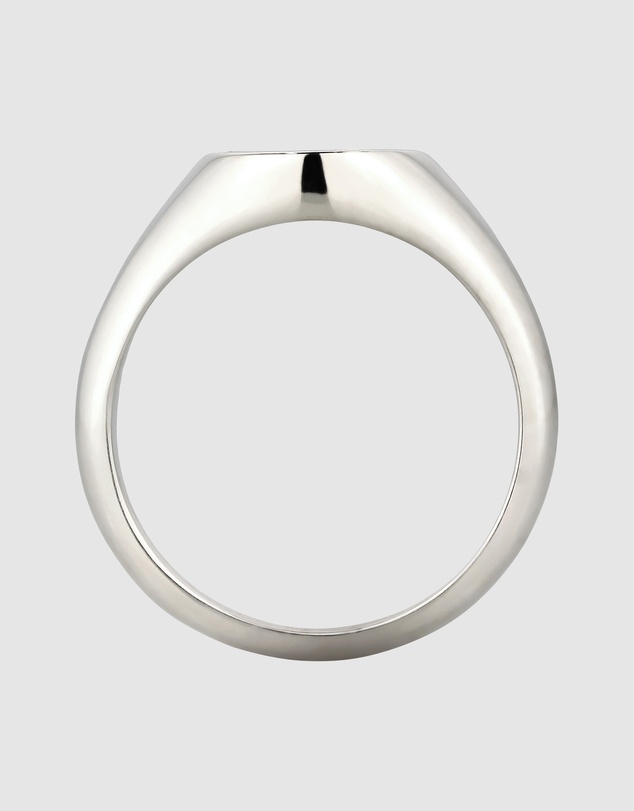 Kuzzoi - ICONIC EXCLUSIVE - Signet Ring with White Marble in 925 Sterling Silver