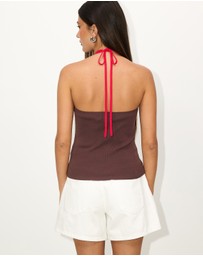 Dazie - Sunbed Contrast Knit Halter