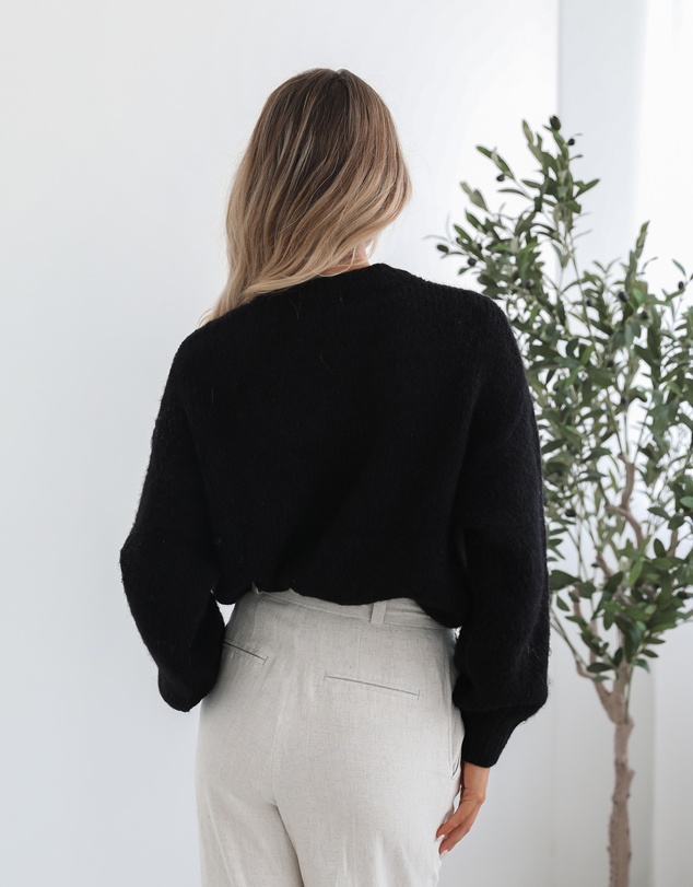 Esther & Co - Adelaine Knit - Black Print
