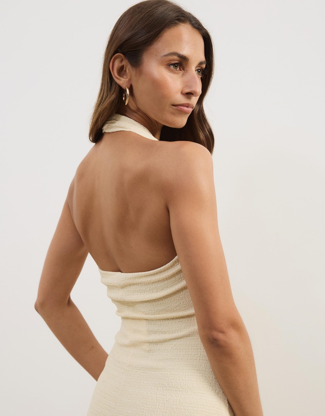 Atmos&Here - Gabi Halter Textured Midi Dress