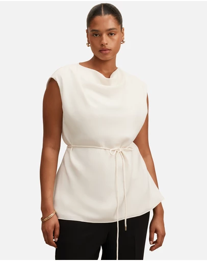 Forever New Curve - Marina Curve Draped Tie Top