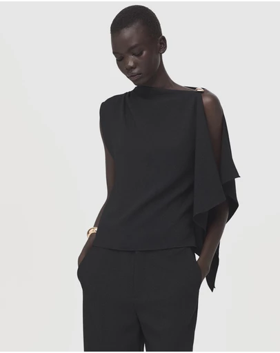 M.N.G - Blouse With Asymmetrical Neckline