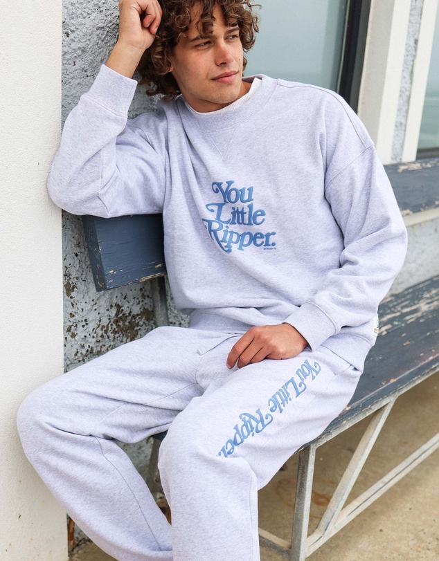 Skwosh - You Little Ripper Crew Neck Sweat in Grey Marle