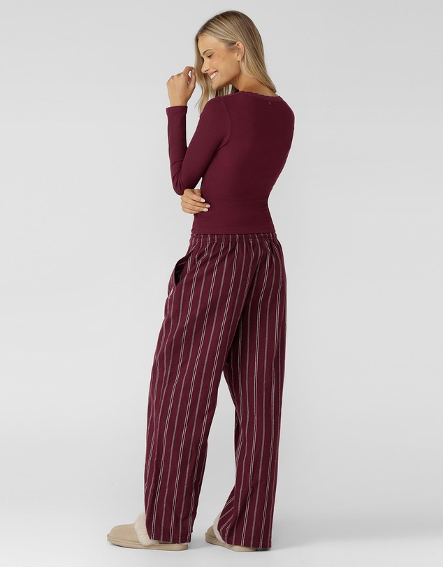 Lorna Jane - Campus Stripe Flannel Lounge Pants