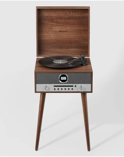 Crosley - Crosley Nash 7-in-1 Vinyl Record Player - Walnut