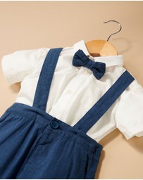 Purebaby - Classic Shirt & Overall Set - Babies-Kids
