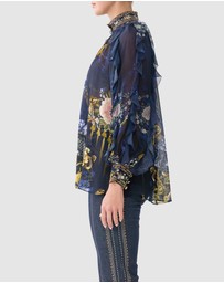 Camilla - Relaxed Blouse With Frill Sleeve Detail
