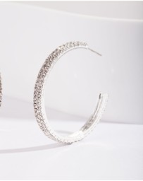 Lovisa - Double Row Diamante Hoop Earrings