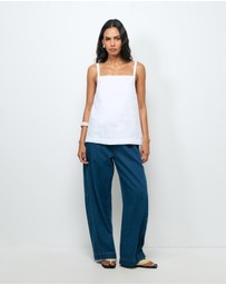 AERE - Pia Linen Top